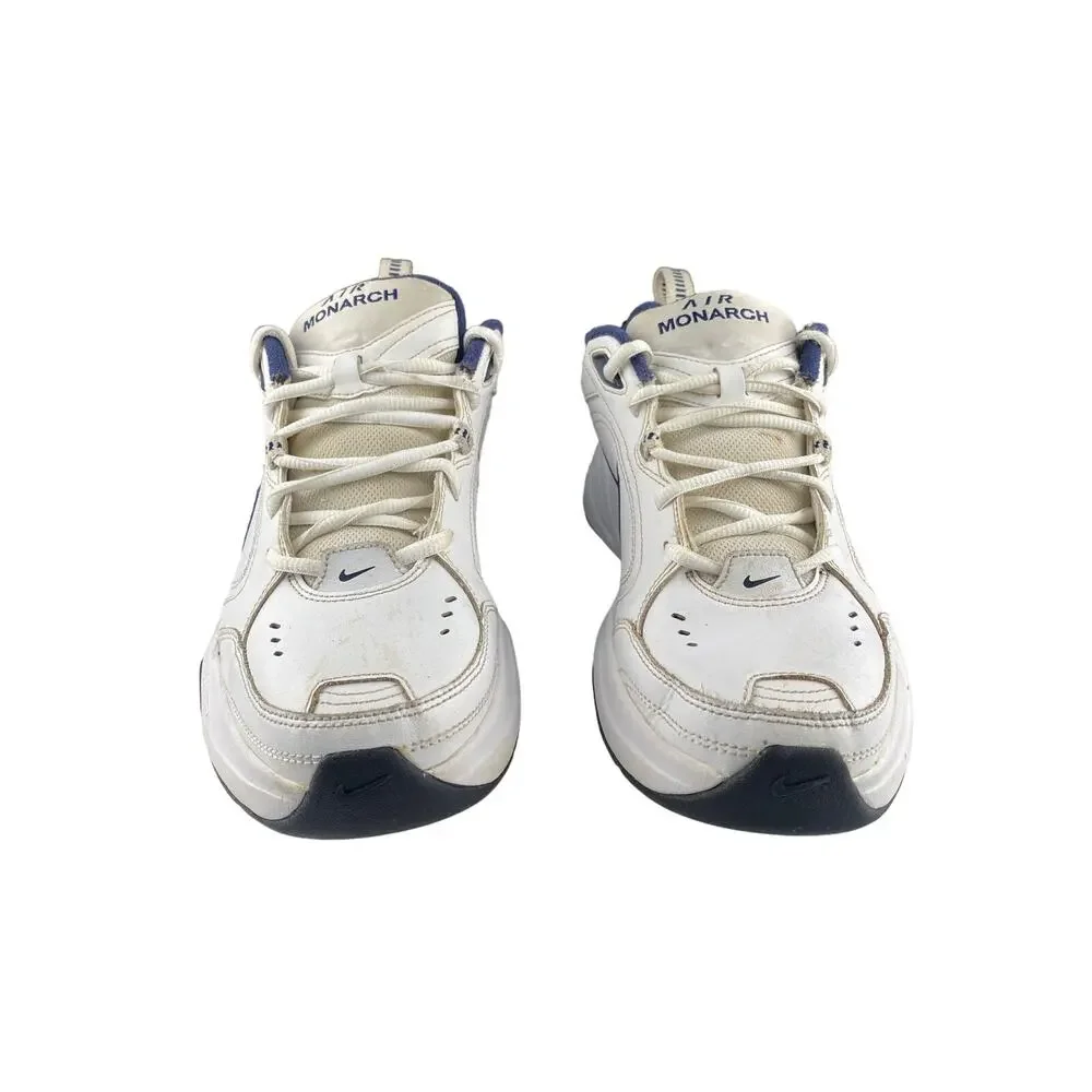 Nike Air Monarch IV 4 White Silver Navy Retro Men Casual Chunky Shoes 415445-102